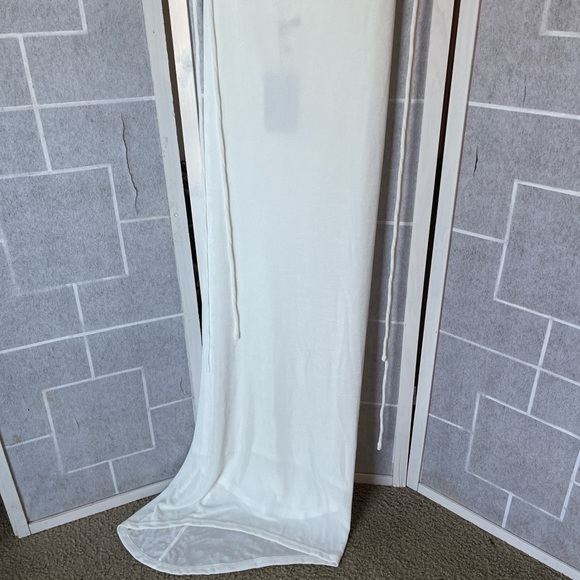 Melani Long Laces Draped Cowl Backless Maxi Dress 🕊️ - Picture 4 of 14